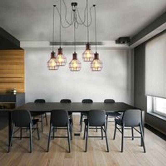 Rustic Red 2m Pendant Light Cage Retro Industrial Ceiling Light Spider Lamp~1589