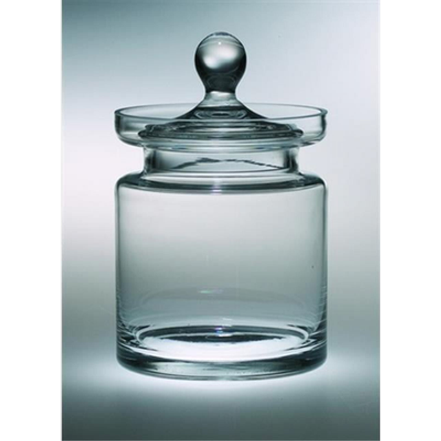 Majestic Gifts T-200 Classic clear 8 in. High Quality Glass Cookie Jar