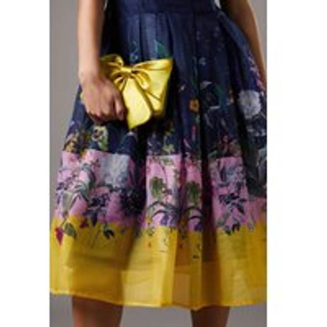 Azalea Satin Bow Detail Clutch Bags - Chartreuse - One Size
