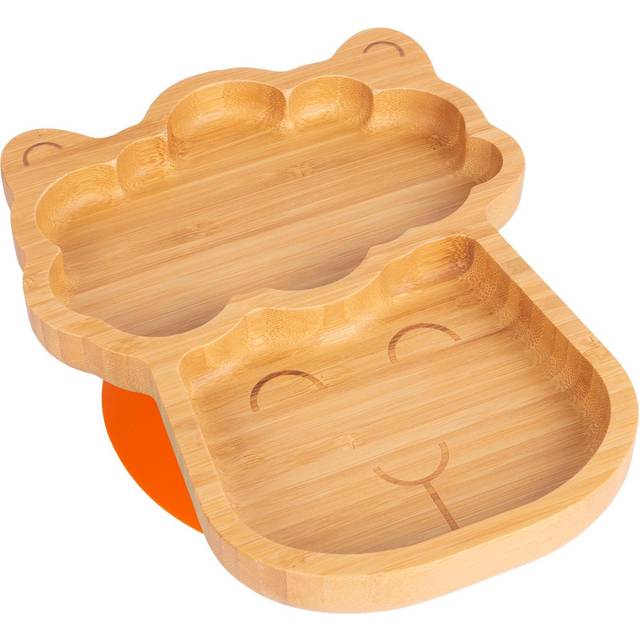 Lenny The Llama Bamboo Suction Plate - Orange