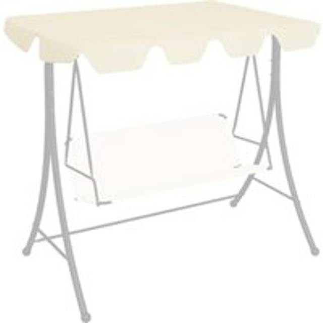 Replacement Canopy for Garden Swing Cream 188/168x145/110 cm - Beige - One Size