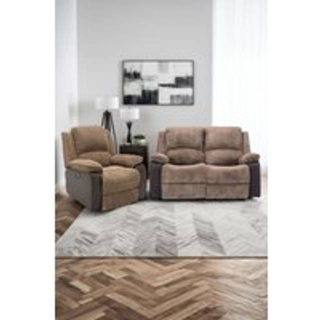 Postana Electric Recliner Jumbo Cord 1+2 Seater Sofa Set - Brown - One Size