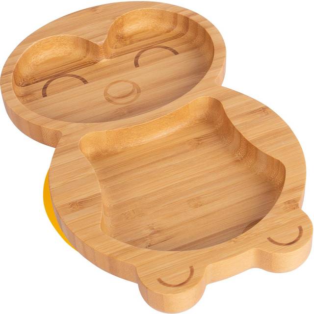 Pickles The Penguin Bamboo Suction Plate - Yellow