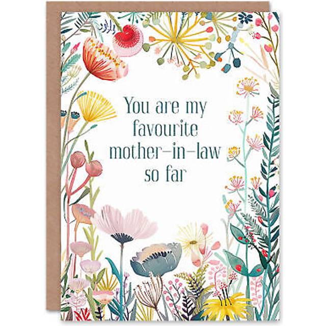 Happy flowers favourite mother in law so far birthday greeting card