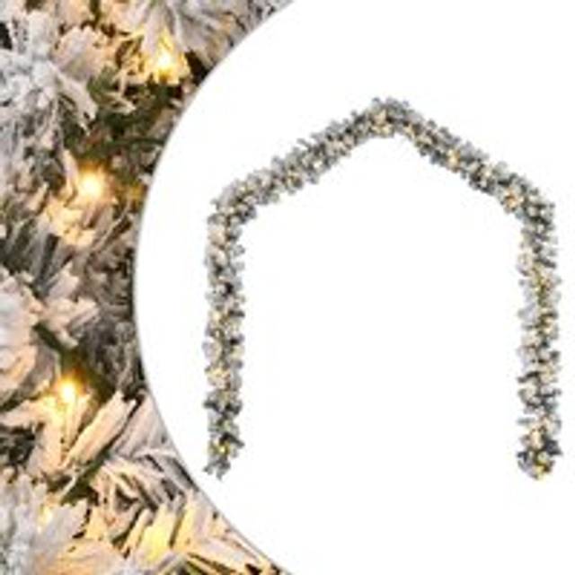 Christmas Garland with LED Lights Green 20 m PVC - Multi - One Size