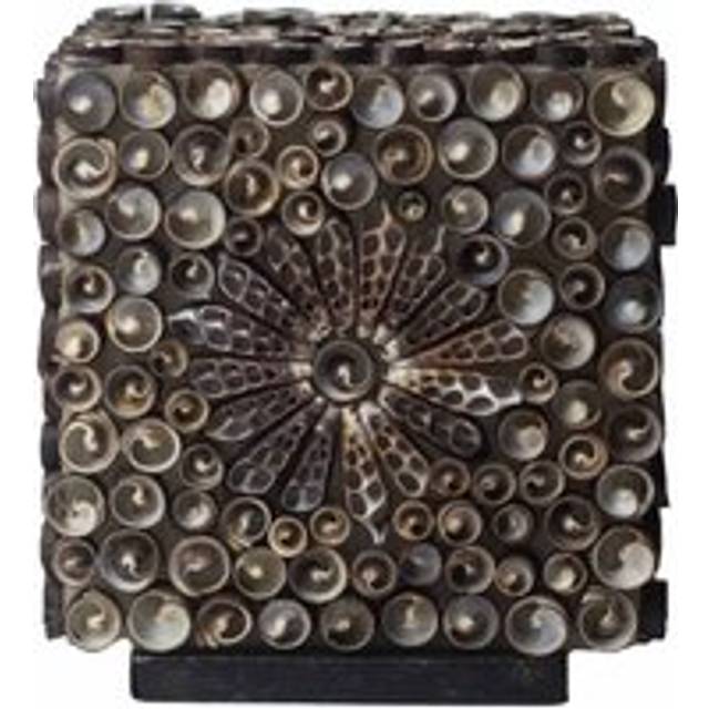 Boho Sea Shell Lamp - Chocolate Twist Square - 15cm