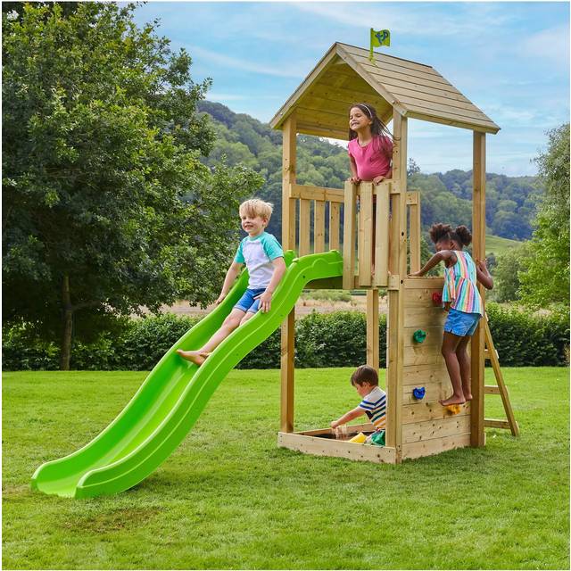 TP Toys Skywood Play Tower with Climbing Wall and Slide