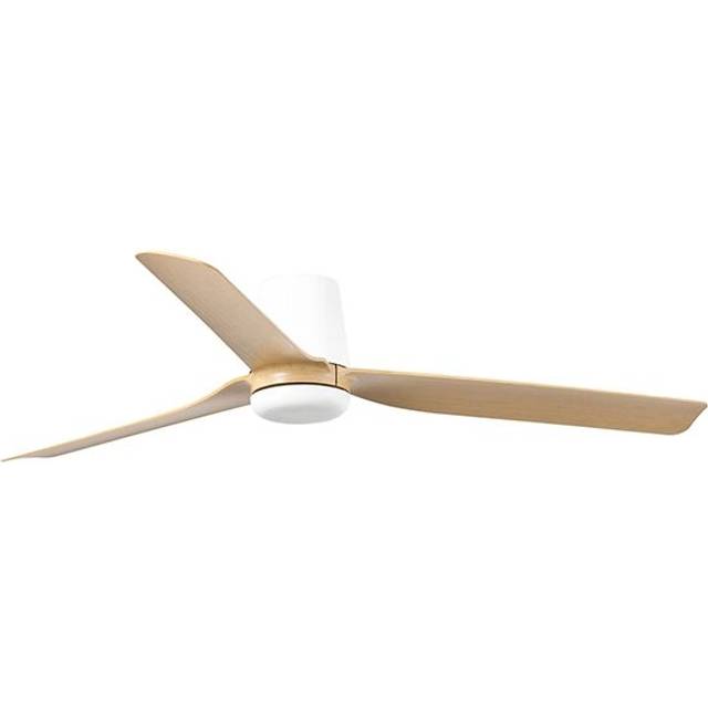 Faro Barcelona - Faro Punt Tub Medium White, Light Wood dc Ceiling Fan 6 Speed