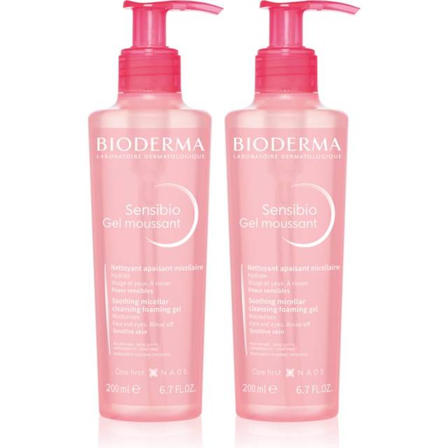 Bioderma Sensibio Gel Moussant 1+1 Ekonomiförpackning För perfekt rengöring av huden 2x200 ml