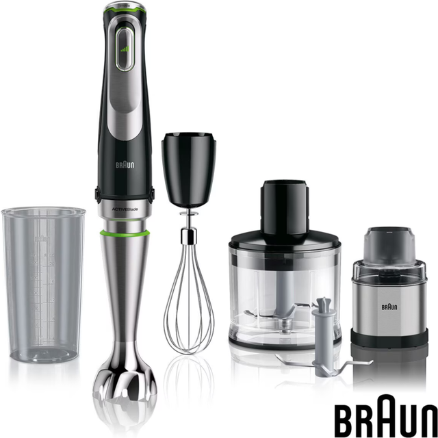 Braun Multi Quick Hand Blender Mq9138xi 5 Attachments In Black