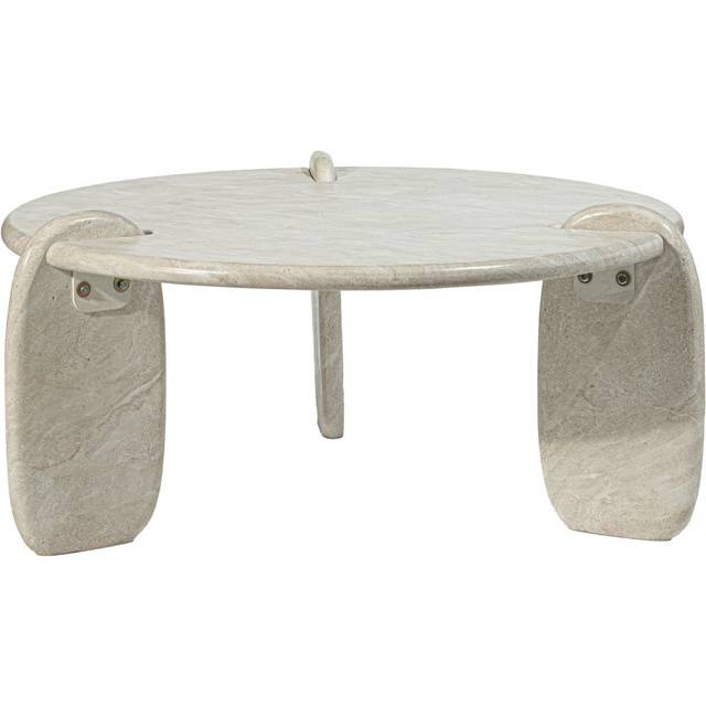 Grover Outdoor Coffee Table - Faux Marble White