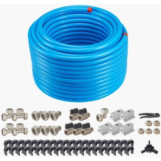 VEVOR Luftkompressor-Leitungssatz 3/4 Zoll x 200 Fu&#xDF; HDPE-Aluminium-Luftleitungssystem Blau
