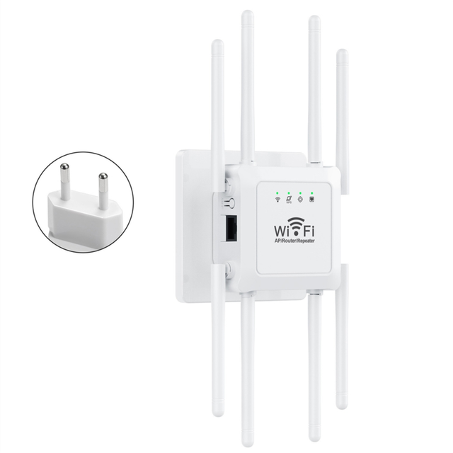 8-Antenna Wifi Wireless Repeater 300Mbps Signal Amplifier EU-Plug