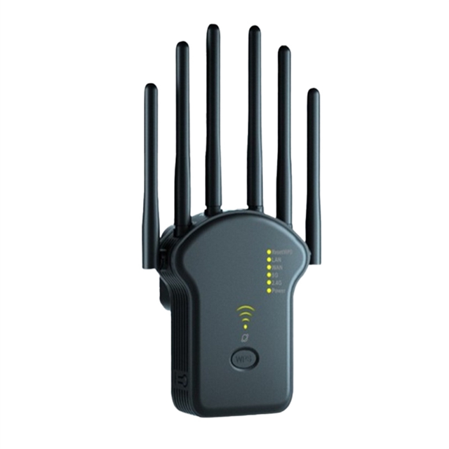 Wireless WiFi Repeater 1200Mbps Signal Booster Black EU Plug