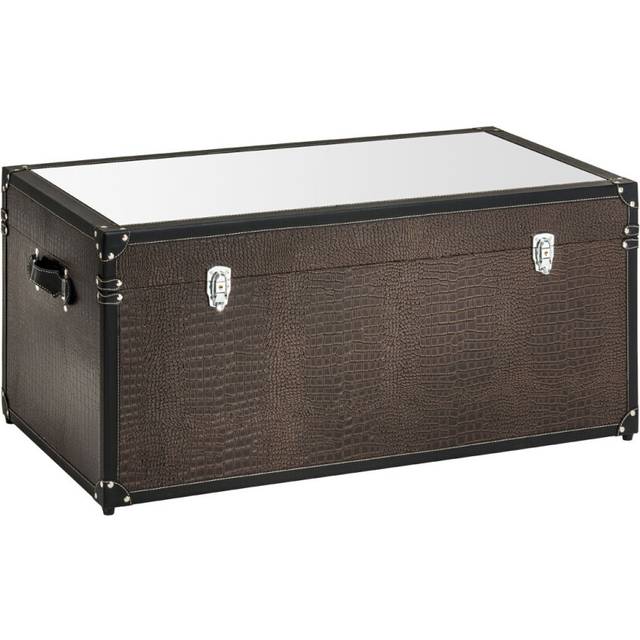 Faux Leather Storage Trunk, Luxe Faux Snake Skin and Modern Appeal Storage Chest Trunk, Vintage Storage Trunk