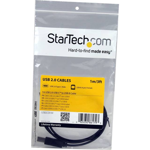 StarTech.com USB C to USB B Printer Cable - 3 ft / 1m - USB C Printer Cable - USB C to USB B Cable - USB Type C to Type B (USB2CB1M)