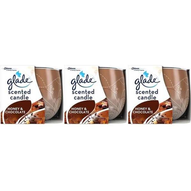 Glade Candle Honey & Chocolate Air Freshener 120g (Pack of 3)