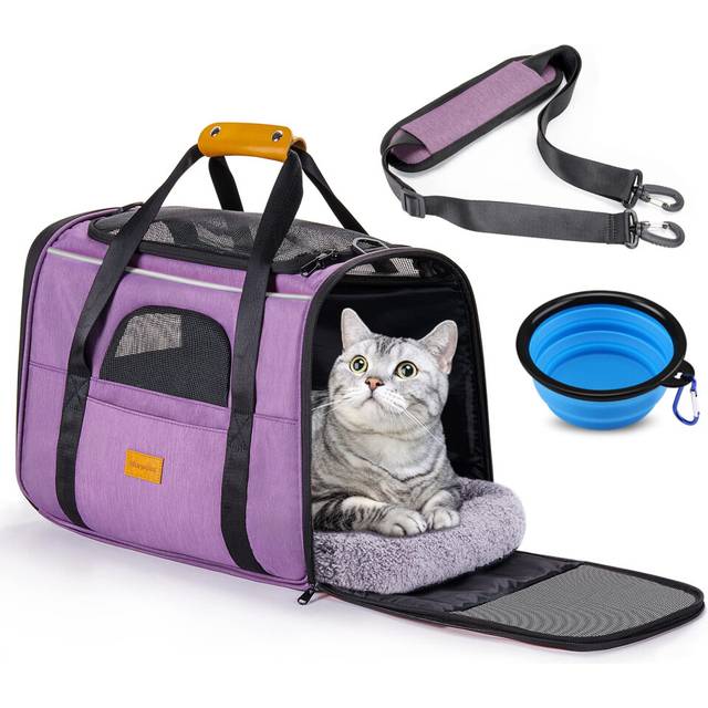 Morpilot Breathable Mesh Small Animal Carrier with Travel Cage and Water Bottle for Hamster, Guinea Pig, Rat, Sugar Glider, Hedgehog, Squirrel - Pink