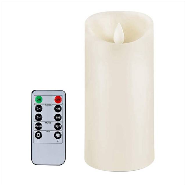 Flickering Flameless Candles Battery Operated with Remote Control and Timer, 3X6 Inch for Indoor Outdoor Decoration