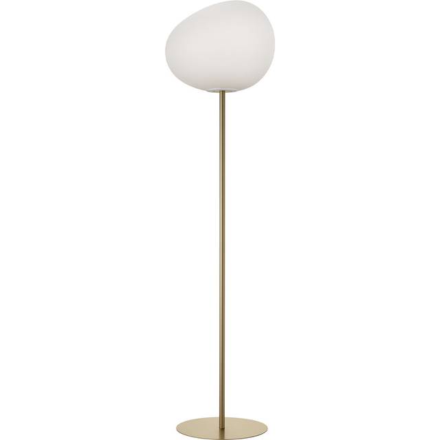 Foscarini - Gregg Grande Floor Lamp H 186cm - weiß, gold/H x Ø 186x47cm/mit Dimmer (186.0 x 47.0 x 47.0 x &#8960;47.0cm)