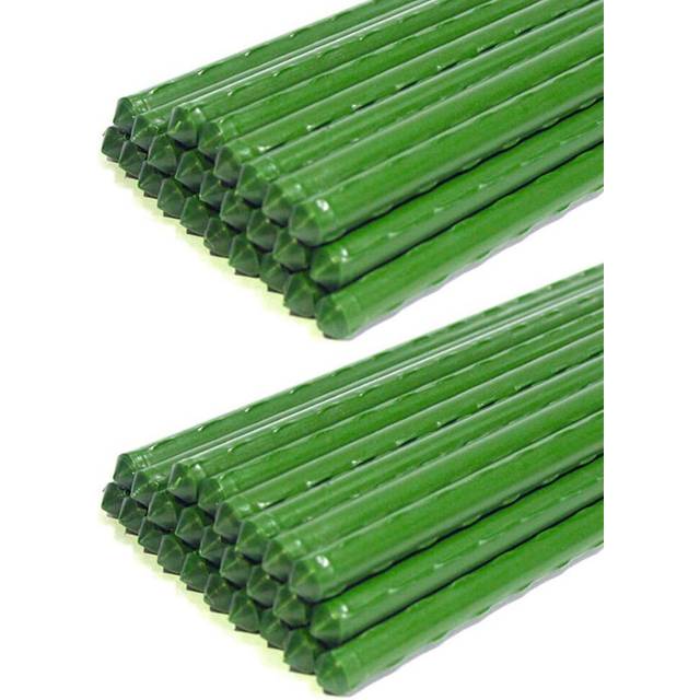 50 Pack Garden Stakes Metal Plastic Coated Plant Cage Supports Climbing for ,Trees,Cucumber,Fences,Beans,40cm