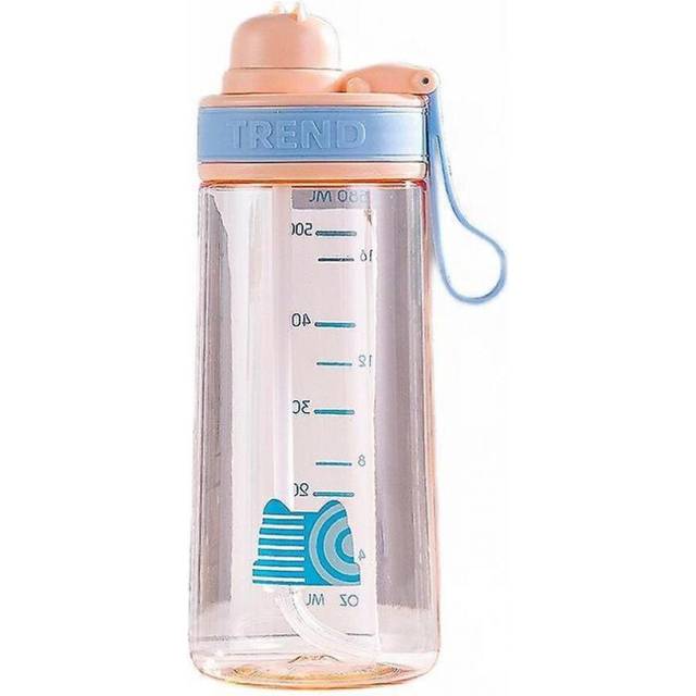 580ml Pc Material Large Capacity Water Cup, Sports Portable Water Bottle, Student Straw Water Cup