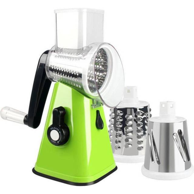 (green) Manual Vegetable Cutter Slicer Kitchen Accessories Multifunctional Round Rotate Mandoline Slicer Potato Cheese Kitchen Gadgets