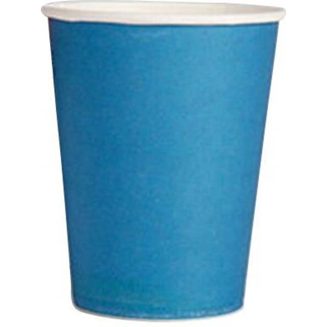 20 Paper Cups (9oz) - Plain Solid Colours Birthday Catering(blue)