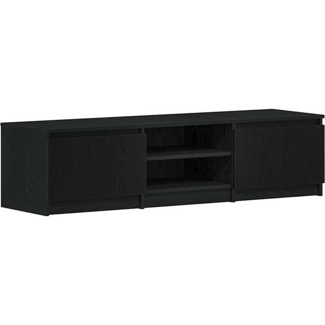 tv-bord 140x40x36 cm konstrueret træ sort egetræsfarve