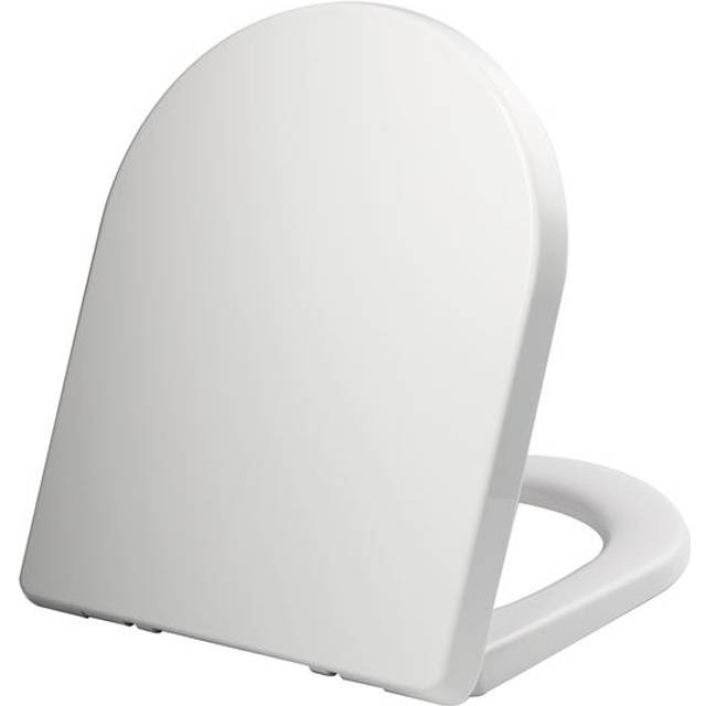 Thermoplast White Soft Close D Shape Toilet Seat