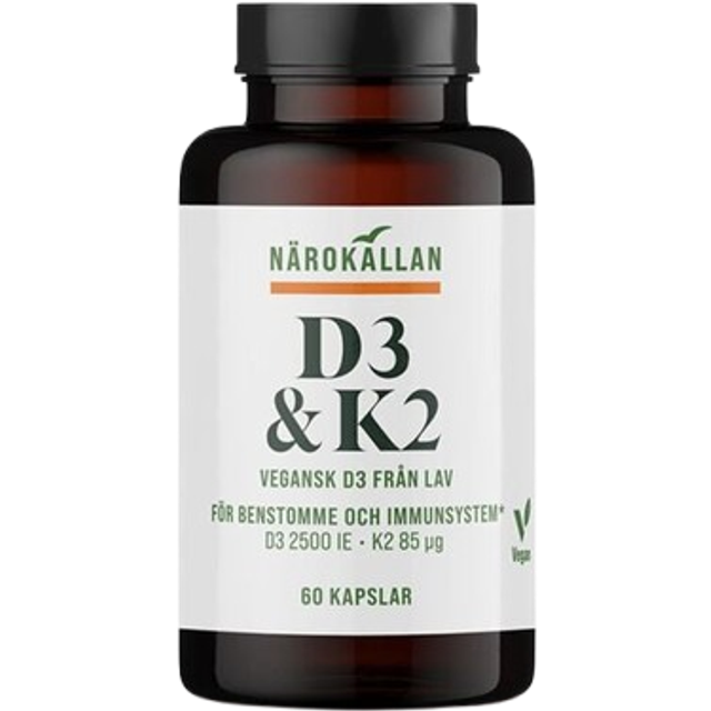 Närokällan D3 & K2 60 kapslar