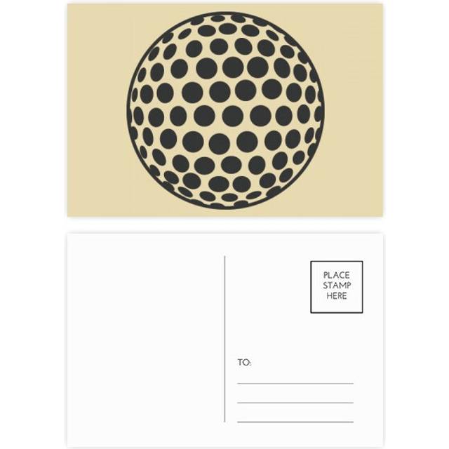 Golf Sport Simple Geometry Pattern Postcard Set Birthday Mailing Thanks Greeting Card