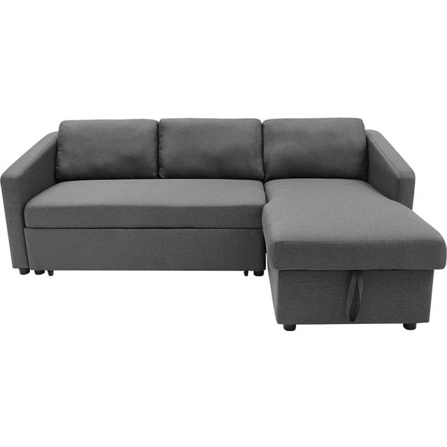 Living and Home 3 Seater Corner Sofa Bed with Storage - Grey