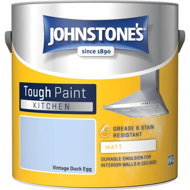 Johnstone's Kitchen Vintage Duck Egg Matt Emulsion Paint 2.5L - JOHNSTONES - Blue