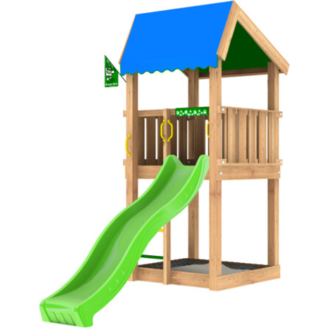 Jungle Gym Home legetårn komplet inkl. rutsjebane