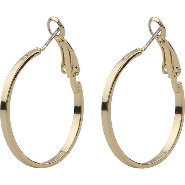 SNÖ of Sweden Moe Ring Earring Plain Gold 25mm