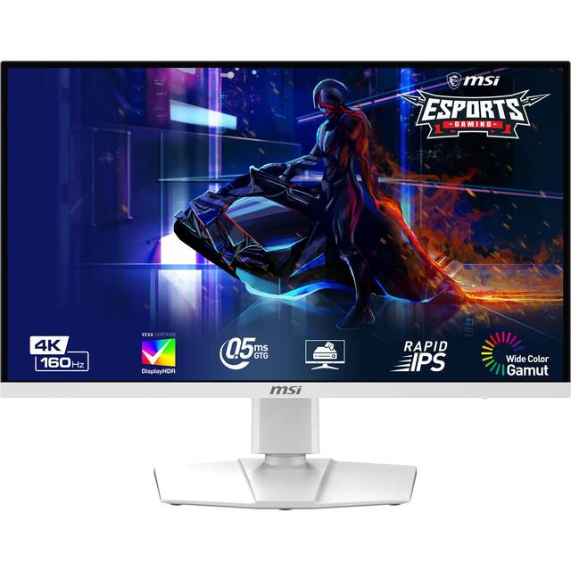 MSI MAG 274URFW - LED-skärm - spel - 27" - 3840 x 2160 4K UHD (2160p) @ 160 Hz - Fast IPS - 400 cd/m² - 1000:1 - DisplayHDR 400 - 0.5 ms - 2xHDMI, Di
