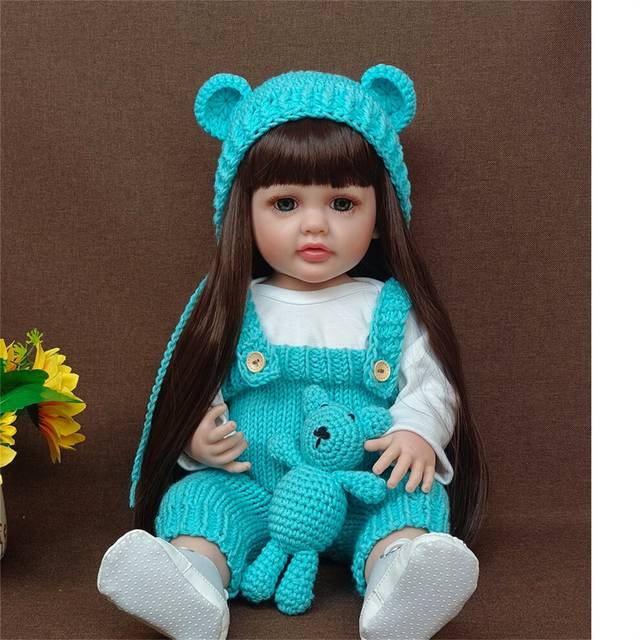 (F, L) Lifelike Reborn Dolls Realistic Full Silicone Baby Bebe Vinyl 50CM Newborn Girl Doll