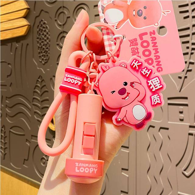 (Born) Cute Zanmeng Ruby Flashlight Keychain Pvc Cartoon Pendant Ideal For Gifting