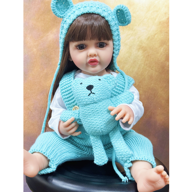 (50-W, L) Lifelike Reborn Dolls Realistic Full Silicone Baby Bebe Vinyl 50CM Newborn Girl Doll