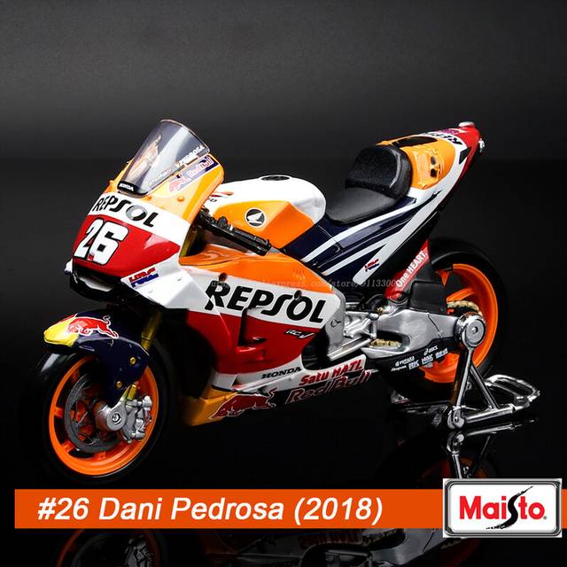 (2018 Honda 26) Maisto 1:18 2018 Moto GP18 Ducati Desmosedici Alloy Die Cast Motorcycle