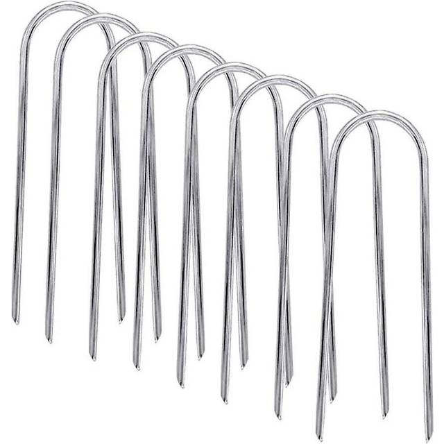 8pcs Trampolines Wind Stakes Heavy Duty U Type Sharp Ends Safety Ground Anchor