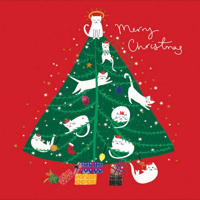 Pack of 5 Decorating The Tree Christmas Cards Supporting Multiple Charities