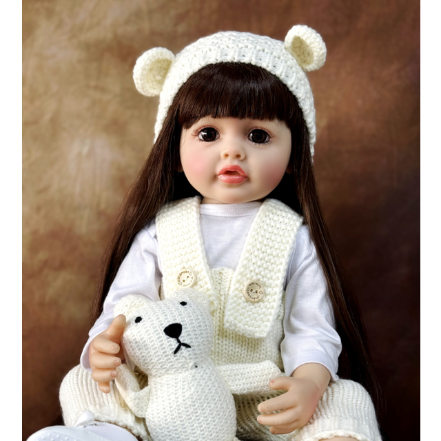 (C, L) Lifelike Reborn Dolls Realistic Full Silicone Baby Bebe Vinyl 50CM Newborn Girl Doll