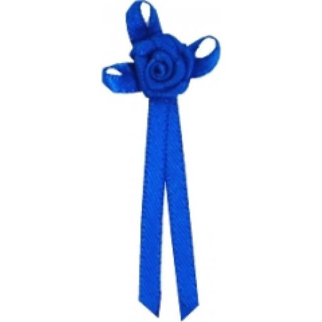 Berisfords Long Ribbon Rose Centred Bows 352 Electric Blue