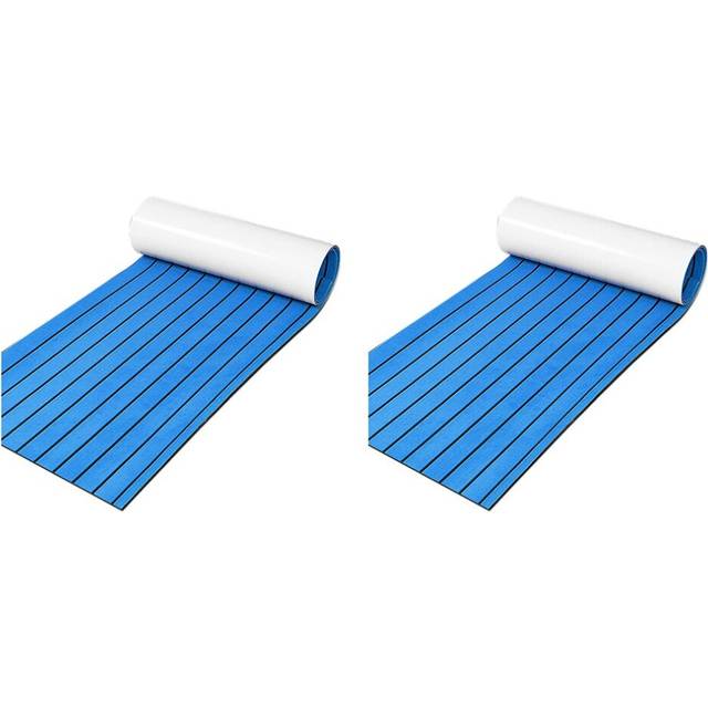 2X Foam Teak Decking EVA Foam Marine Flooring Faux Boat Decking Sheet Accessories Marine Blue 450X2400mm