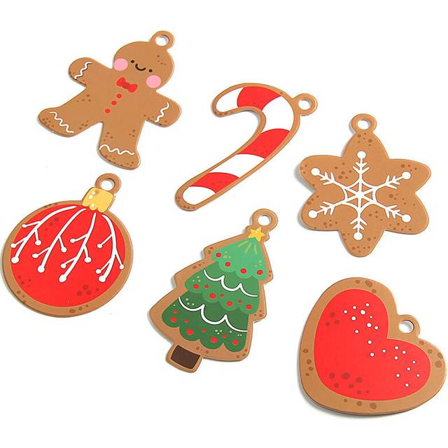 50pcs Merry Christmas Tags Kraft Paper Card Gift Label Tag DIY Hang Tags Gift Wrapping Decor Gift Card Christmas Party Supplies