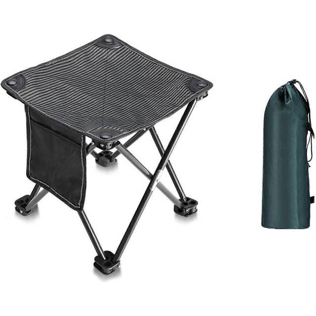 (33cm, black) NEW Arrive Camping Stool, Folding Samll Chair Portable Camp Stool for Camping Fishing Hiking Gardening and Beach, Camping Seat with Carr