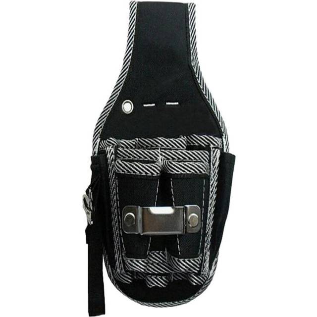 (Black) Electrician Repair Waist Tool Bag With Multi Pocket Large Capacity 600d Oxford Cloth Outdoor Waist Bag for Tool Storage