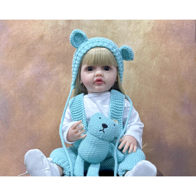 (50-Q, L) Lifelike Reborn Dolls Realistic Full Silicone Baby Bebe Vinyl 50CM Newborn Girl Doll